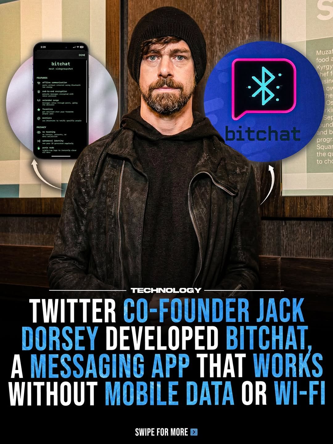 Photo by Technology on January 16, 2026. May be a Twitter screenshot of phone, poster and text.