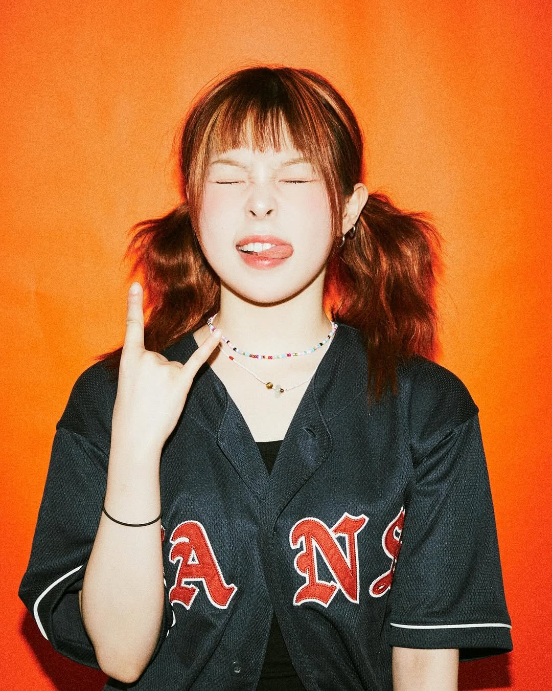 Photo by 티니TEENI on July 25, 2025. May be an image of 1 person, bangs, bolo tie and text.