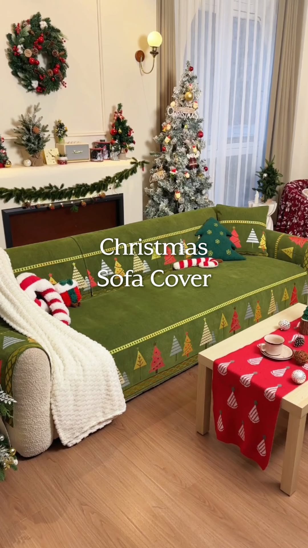 temu 게시물 이미지: Give your couch a cozy holiday makeover 🎄✨!...