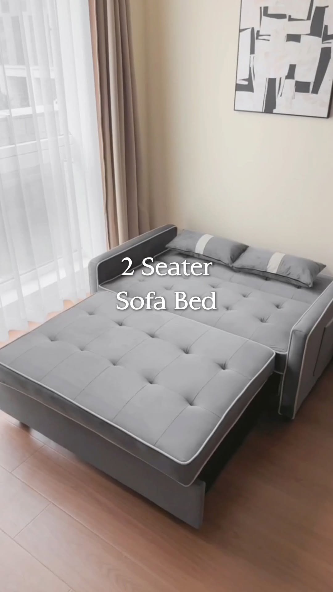 temu 게시물 이미지: 🛋️ More than a sofa. This pull-out design...