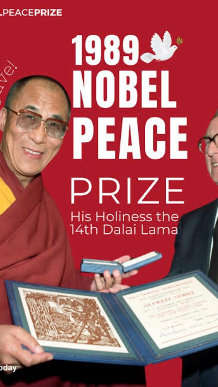 tenzin_dawa090f 게시물 이미지: Read caption below ⬇️ 

दलाई लामा को 1989 में...