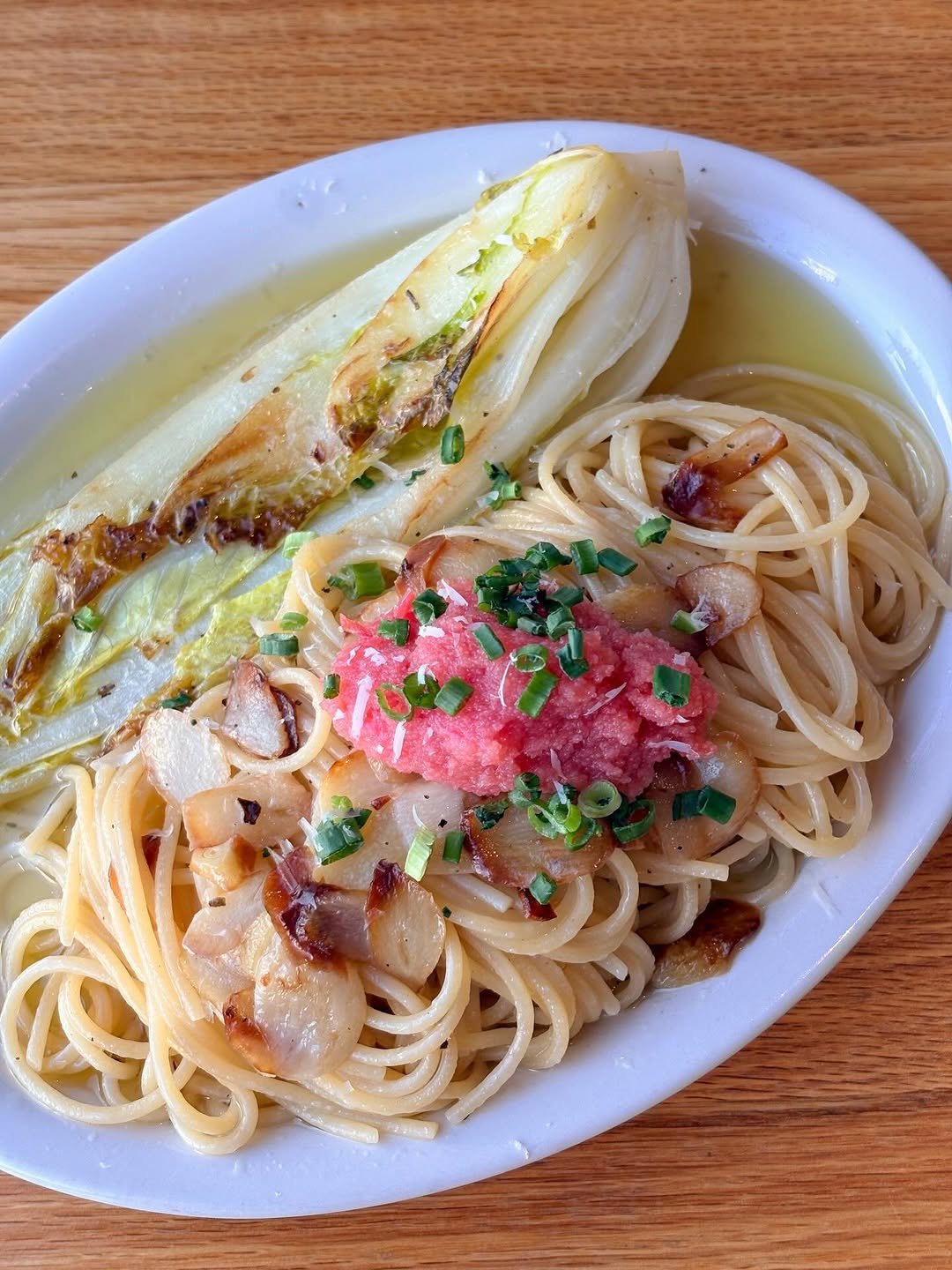 Photo by 송도 브런치 키친 테리토리 on February 14, 2026. May be an image of pasta and text.