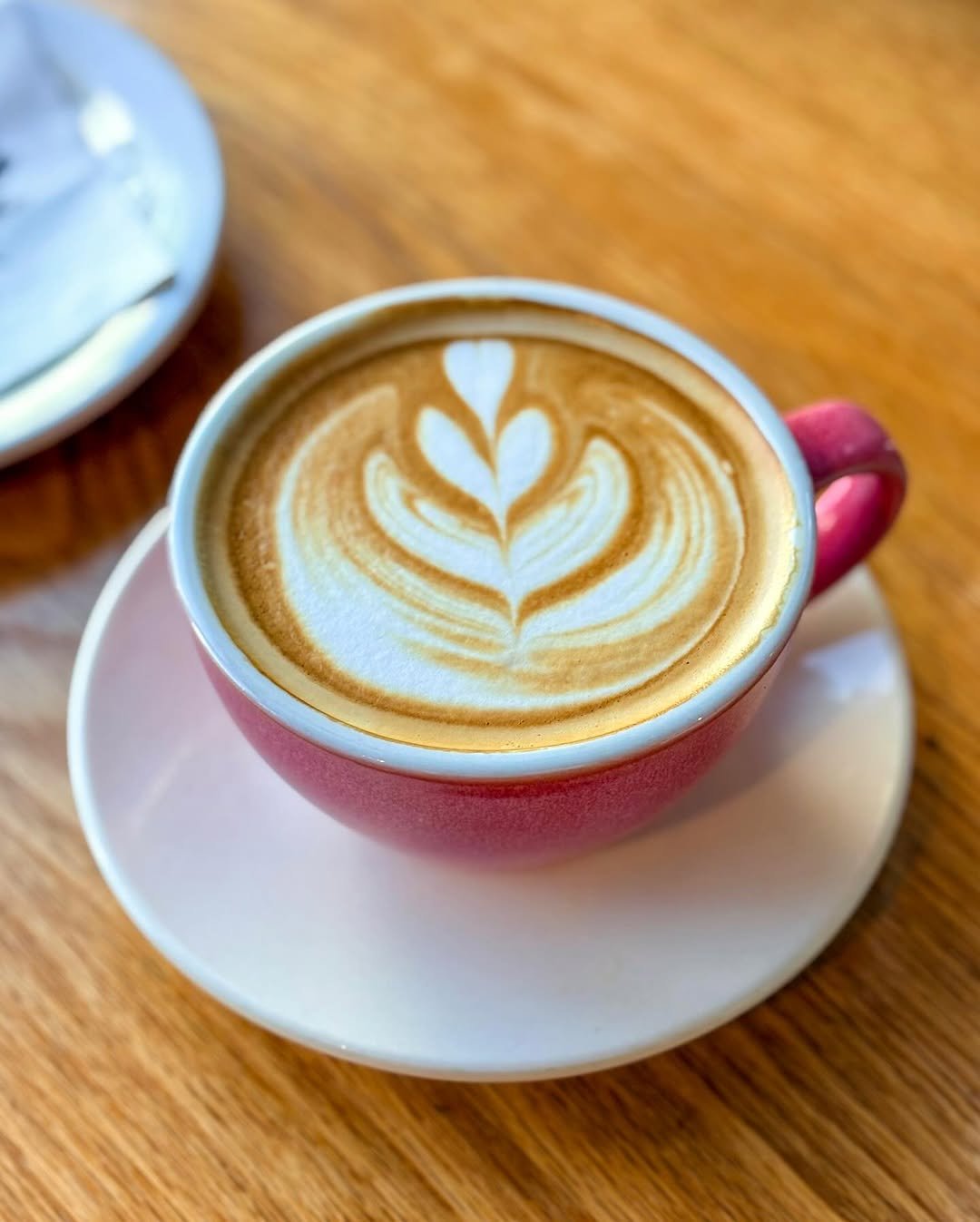 Photo by 송도 브런치 키친 테리토리 on February 01, 2026. May be an image of coffee, coffee cup, saucer, cup, cappuccino and text.