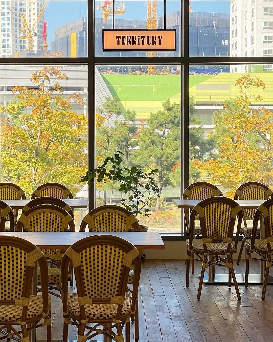 Photo shared by 송도 브런치 카페 테리토리 on October 26, 2025 tagging @territory_official_, and @vegetory_lab. May be an image of buildings and text.