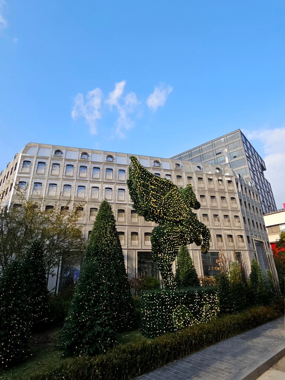 Photo by 취미부자 테소로의 독서기록 on November 09, 2025. May be an image of christmas tree, buildings and text.