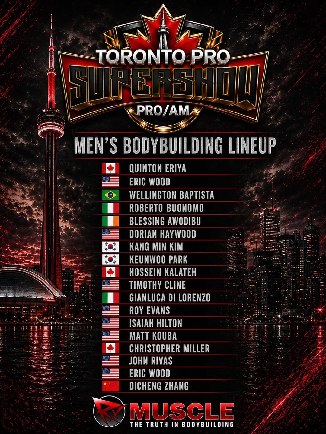 tfe_media 게시물 이미지: 🚨🇨🇦TORONTO PRO Men's Open Lineup, a DEEP...