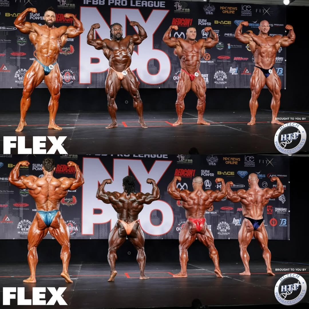 Photo shared by Phil (트포이) 🇰🇷 on May 17, 2025 tagging @regangrimes, @flex_magazine, @steveweinberger.bevsgym, @nick_walker39, @ifbb_pro_michalkrizokrizanek, and @profitnessphotos. May be an image of 2 people, biceps, people bodybuilding and text.