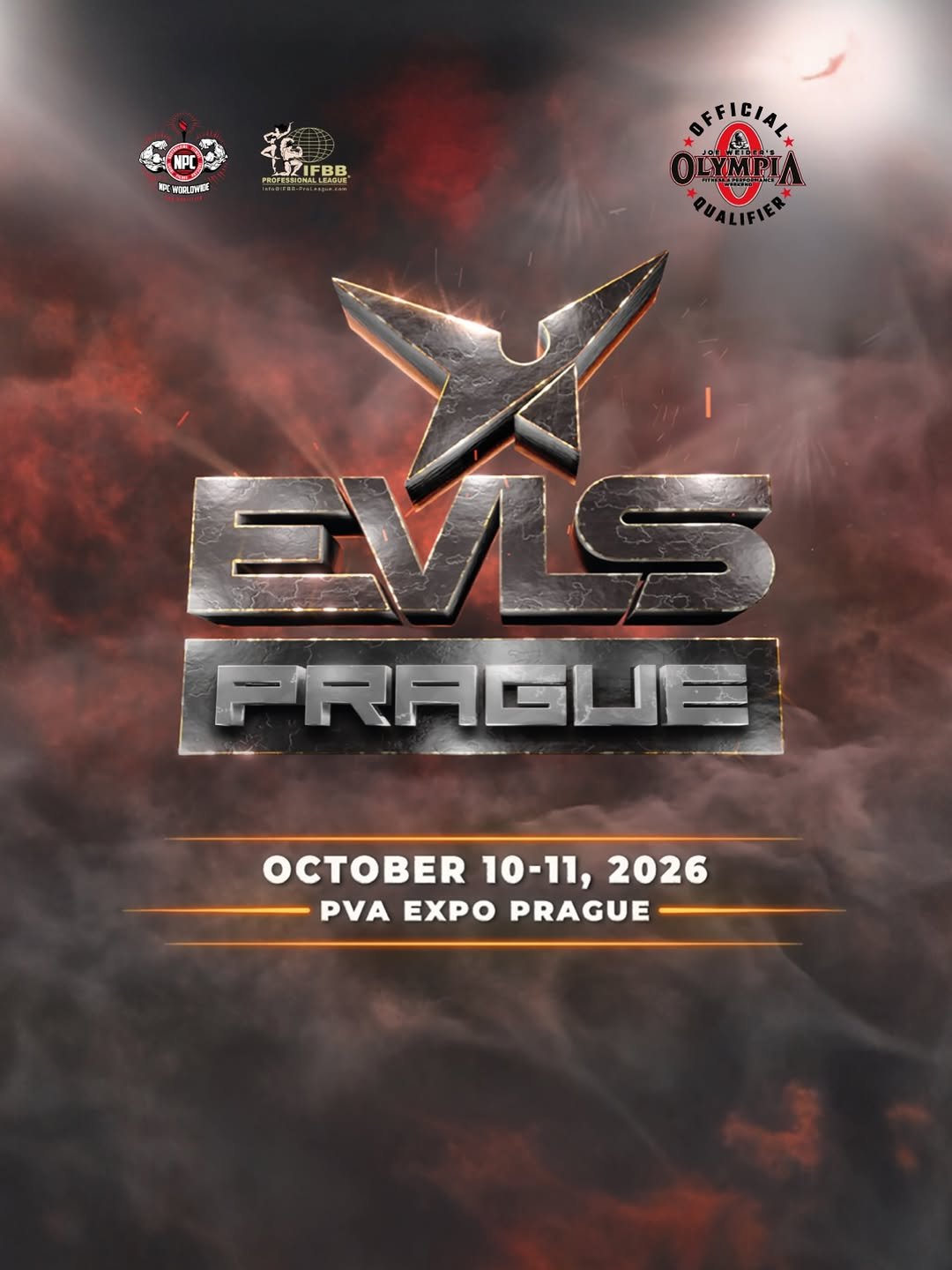 Photo by 🏆EVLS PRAGUE PRO🏆 in PVA EXPO PRAHA with @flex_magazine, @official_rxmuscle, @npcnewsonlineofficialpage, @ronnie.cz, @tfe_media, @beyondthestagetv_, @repone.de, @petrpik, and @muscleunited_tv. May be a video game screenshot of poster, costume and text.