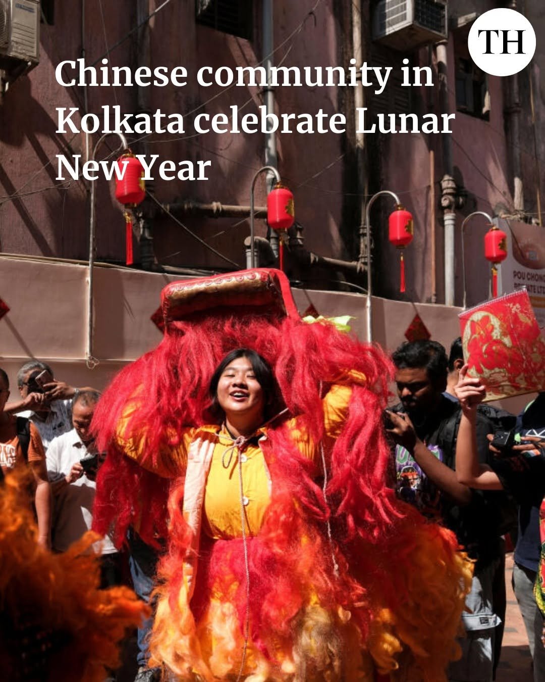 Photo by The Hindu on February 17, 2026. May be an image of text that says 'ΤΗ Chinese ុត community in Kolkata celebrate Lunar New NewYear Year'.