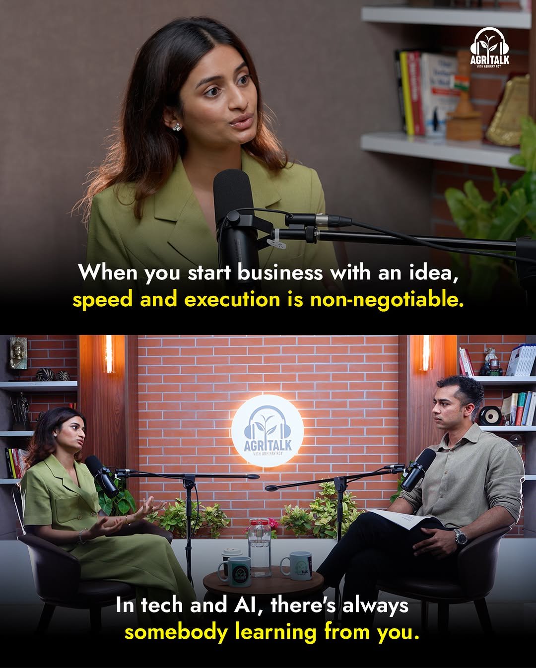Photo by Theagritalkshow on December 24, 2025. May be a Twitter screenshot of one or more people, office and text that says 'AGRITALK TALK AGRI When you start business Whenyou.star.businesswithanide with an idea, speed and execution is non-negotiable. AĞRITALK TALK AGRI S01ET In tech and Al, there's always somebody learning from you.'.