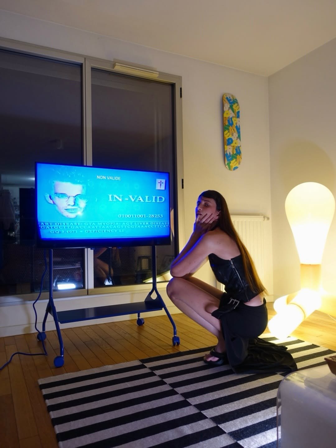 Photo shared by Laberiane Ponton on November 26, 2025 tagging @pedestal. May be an image of television, skateboard, screen, tripod and text.