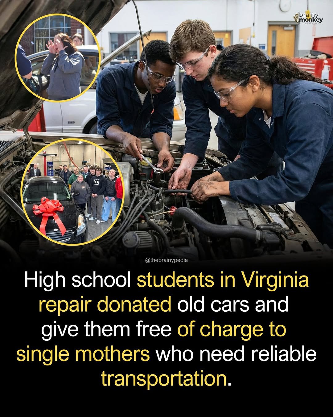 Photo by Brainypedia on January 15, 2026. May be an image of car, school bus and text.