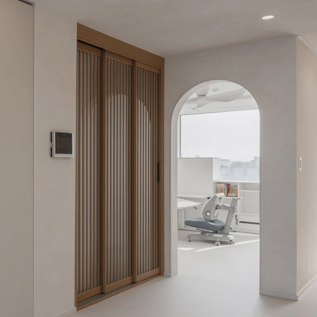 Photo by 인테리어의 첫시작 엔트런스에서부터ㅣ(주) 디엔트런스 on August 09, 2025. May be an image of sliding door, indoors, hallway and text.