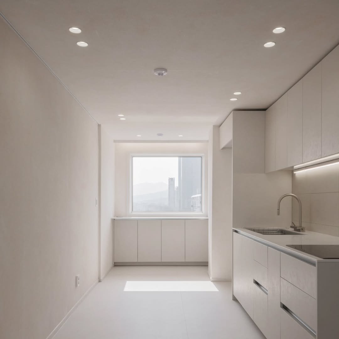 Photo by 인테리어의 첫시작 엔트런스에서부터ㅣ(주) 디엔트런스 on August 10, 2025. May be an image of lighting, indoors, sliding door, kitchen and text.