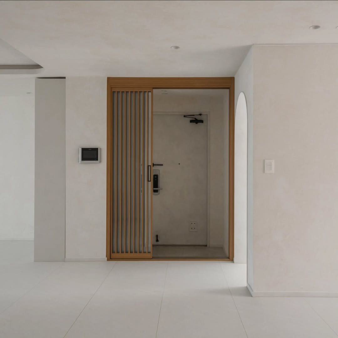 Photo by 인테리어의 첫시작 엔트런스에서부터ㅣ(주) 디엔트런스 on August 14, 2025. May be an image of sliding door, door, hallway and text.