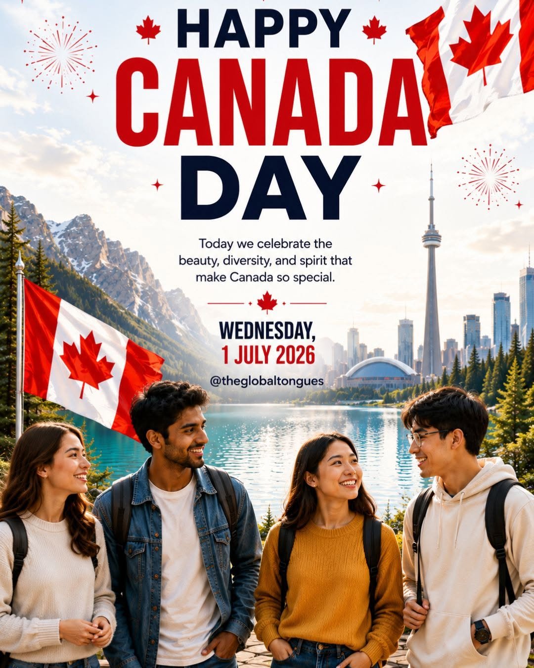 theglobaltongues 게시물 이미지: 🇨🇦 Happy Canada Day! 🇨🇦

Celebrate the spirit...