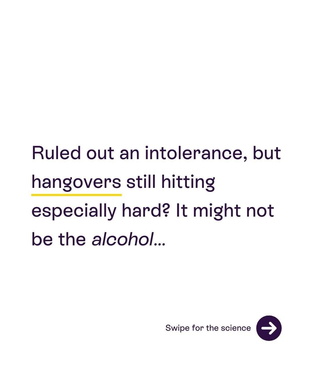 Photo by Dr Megan Rossi on December 17, 2025. May be a meme of alcohol, cigarette and text that says 'Ruled out an intolerance, but hangovers still hitting especially hard? It might not hard? be the alcohol... Swipe for the science'.