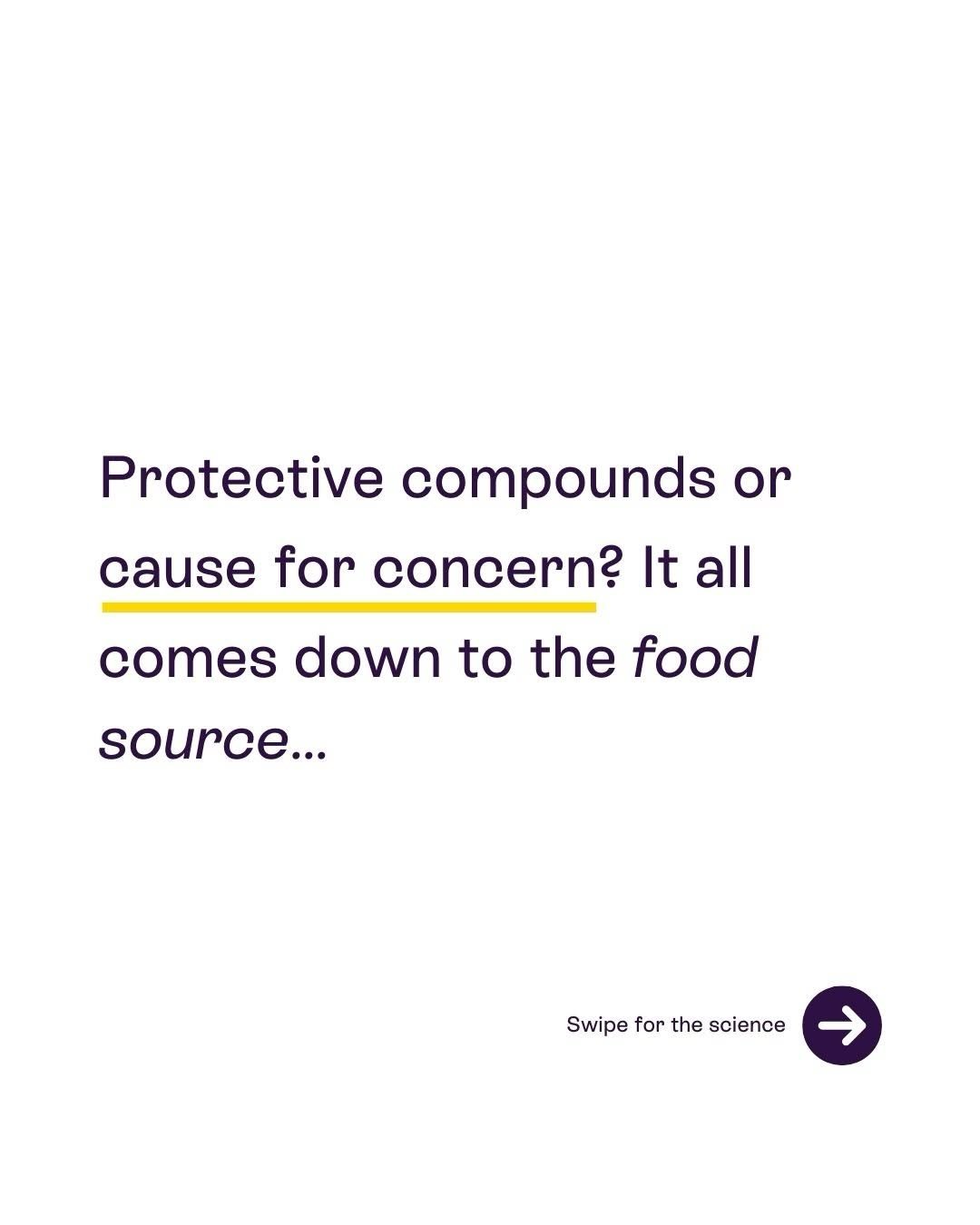 Photo by Dr Megan Rossi on December 29, 2025. May be an image of text that says 'Protective compounds or cause cause for concern? It all comes down to the food down source... Swipe for the science'.