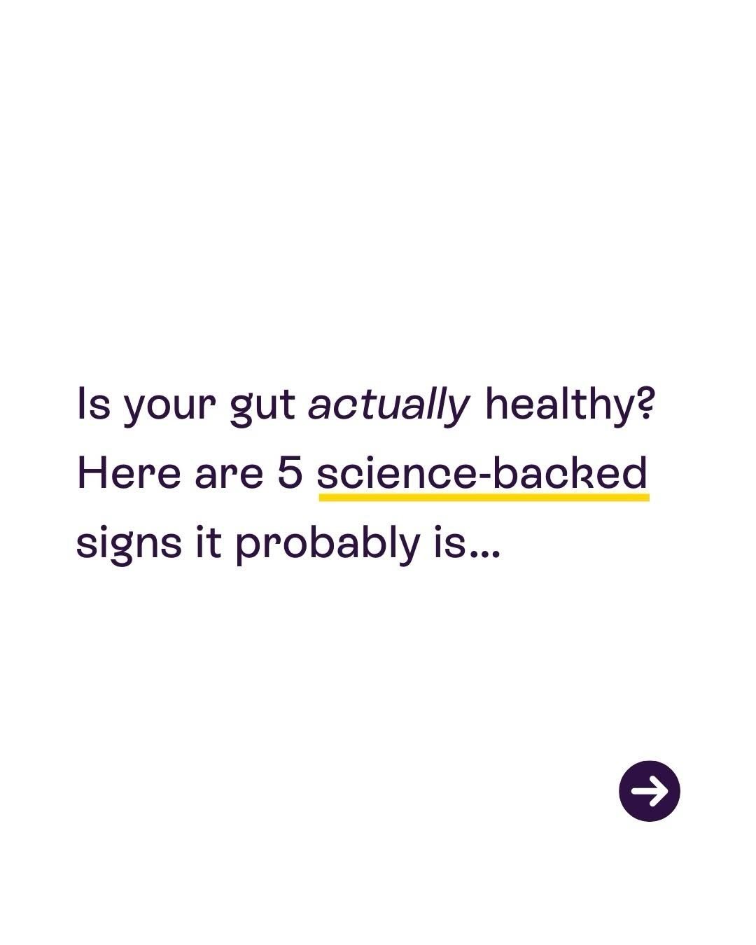 Photo by Dr Megan Rossi on February 25, 2026. May be an image of text that says 'Is S your gut actually healthy? Here are 5 science-backed signs it probably is... is... →'.