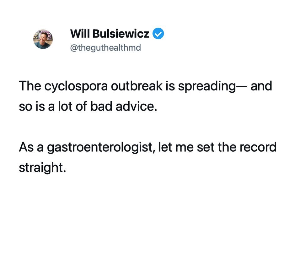 theguthealthmd 게시물 이미지: The cyclospora outbreak has spawned a lot of...