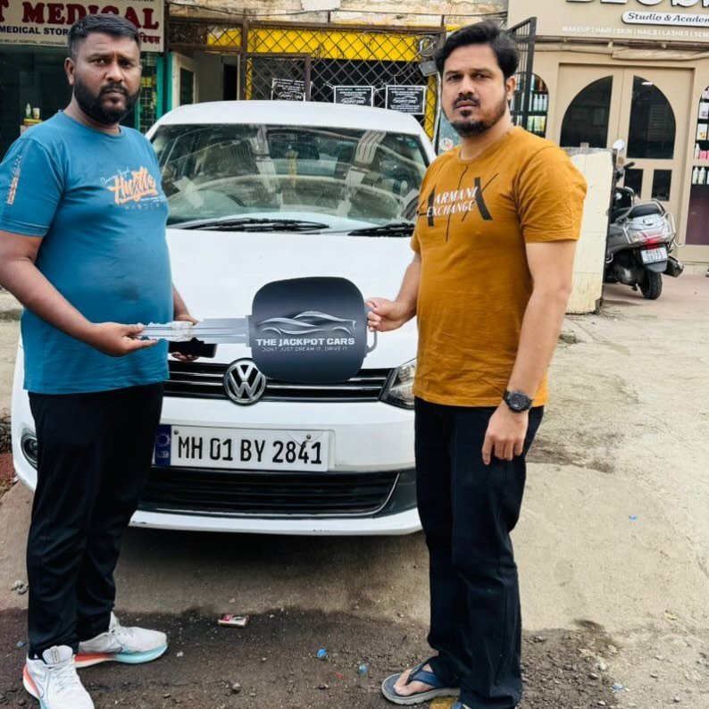 Photo shared by The Jackpot Cars on November 23, 2025 tagging @akbar.sayyad, @arfat.zara, and @thejackpotcars. May be an image of sedan, tire and text that says 'Stulio Acado 月國 И4emoK ARMAN CACHANGE 106 THEJACKPOTCARS THE JACKPOT CARS Μ 01 MH01BY2841 BY 2841'.