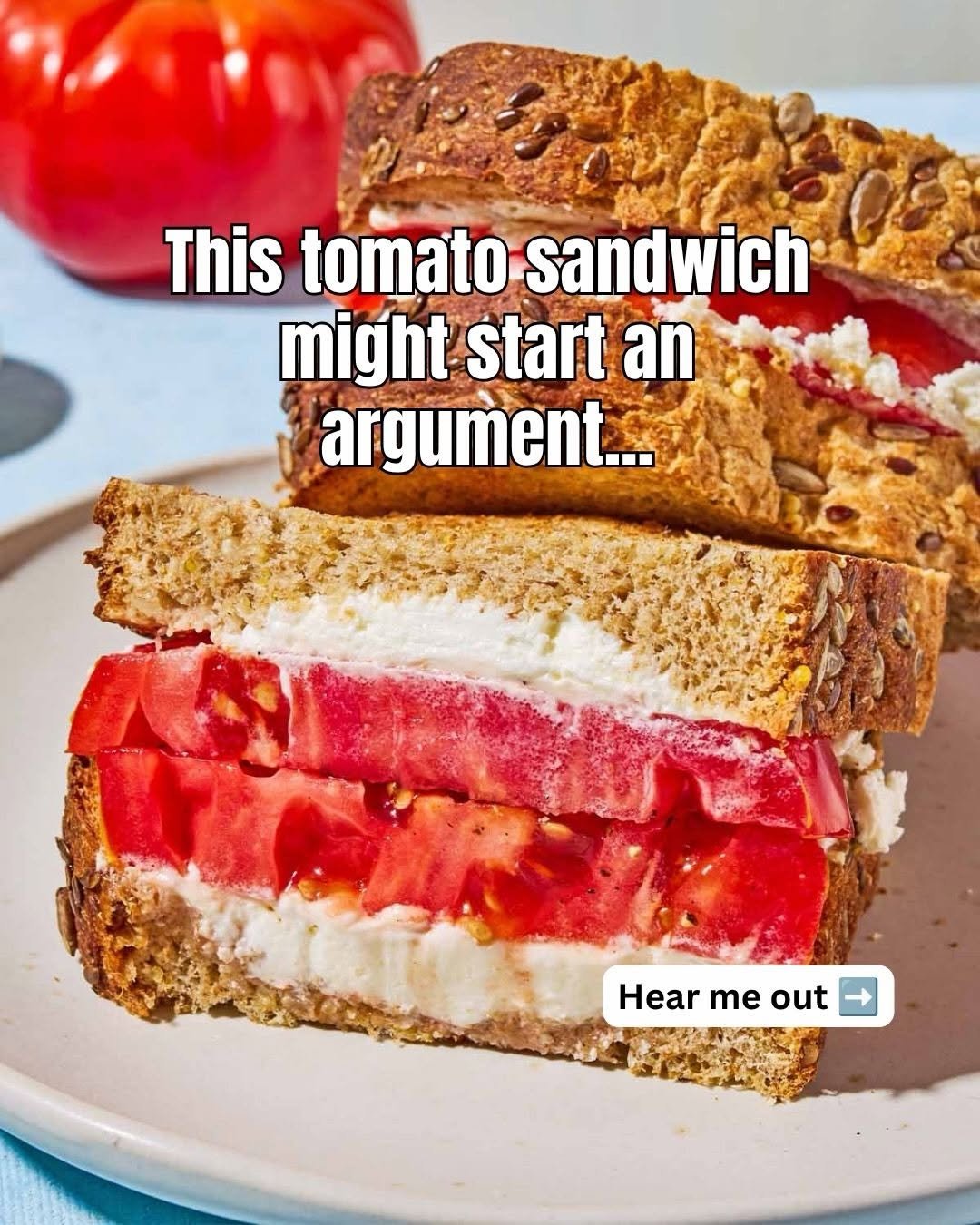 themediterraneandish 게시물 이미지: My tomato sandwich doesn’t have mayo... I know...