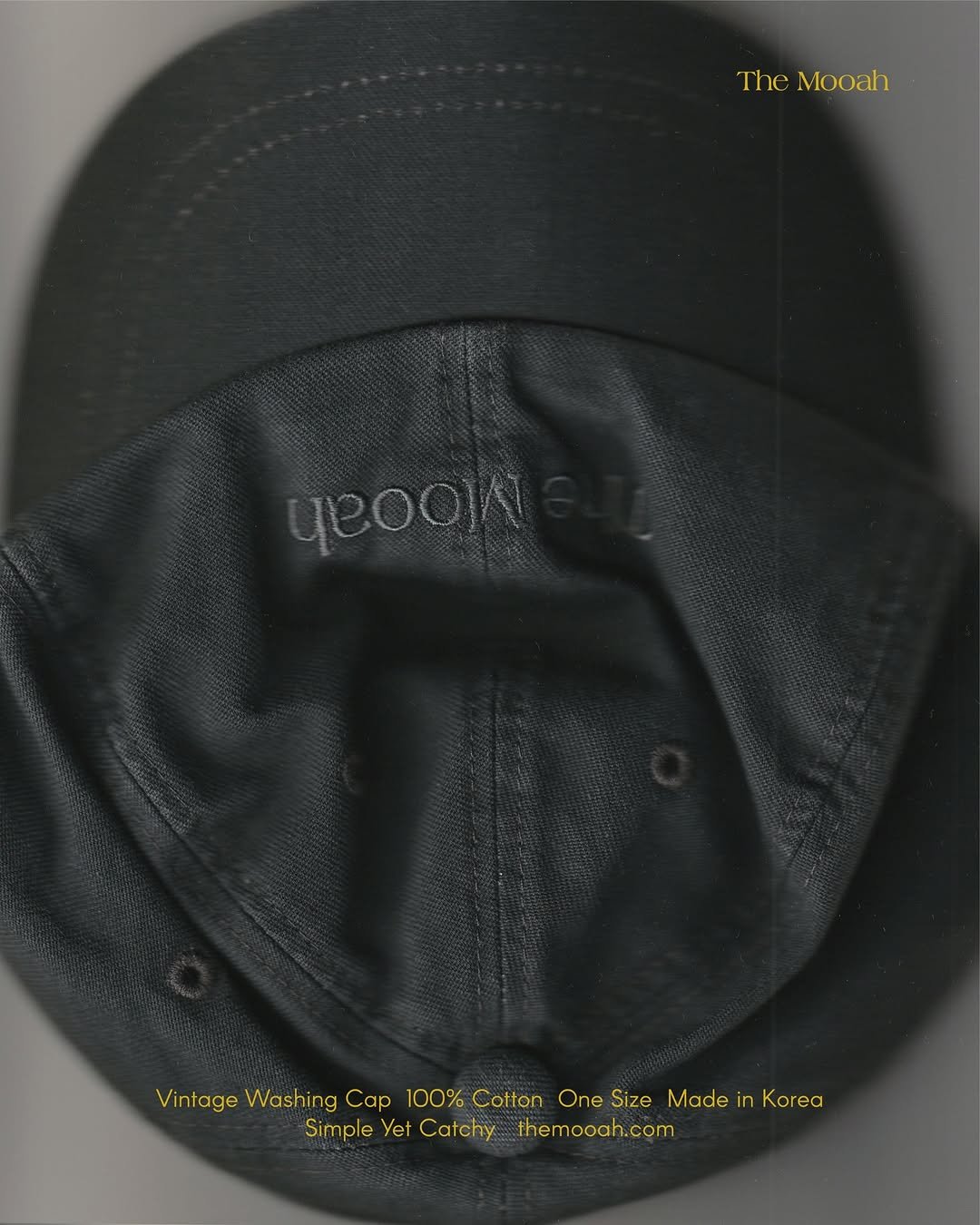 Photo by The Mooah on February 03, 2026. May be an image of hat, beret and text that says 'The TheMooah Mooah 4EOO Vintage Washing Vhtp:/asin.oo.ote Wash ing Cap 100% Cotton One OneSize Size Made in Korea Simple SimpleYetCatchy_themooah.com Yet Catchy themooah.com'.