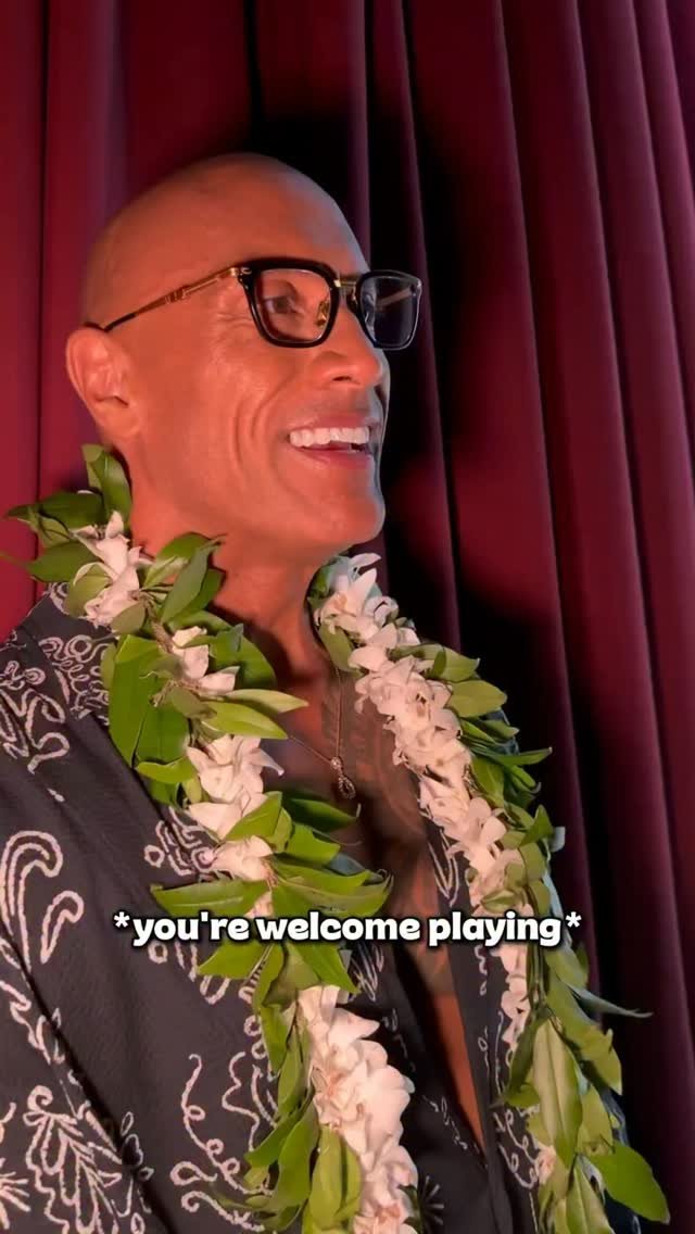 therock 게시물 이미지: Dope moment singing “You’re Welcome” in the...