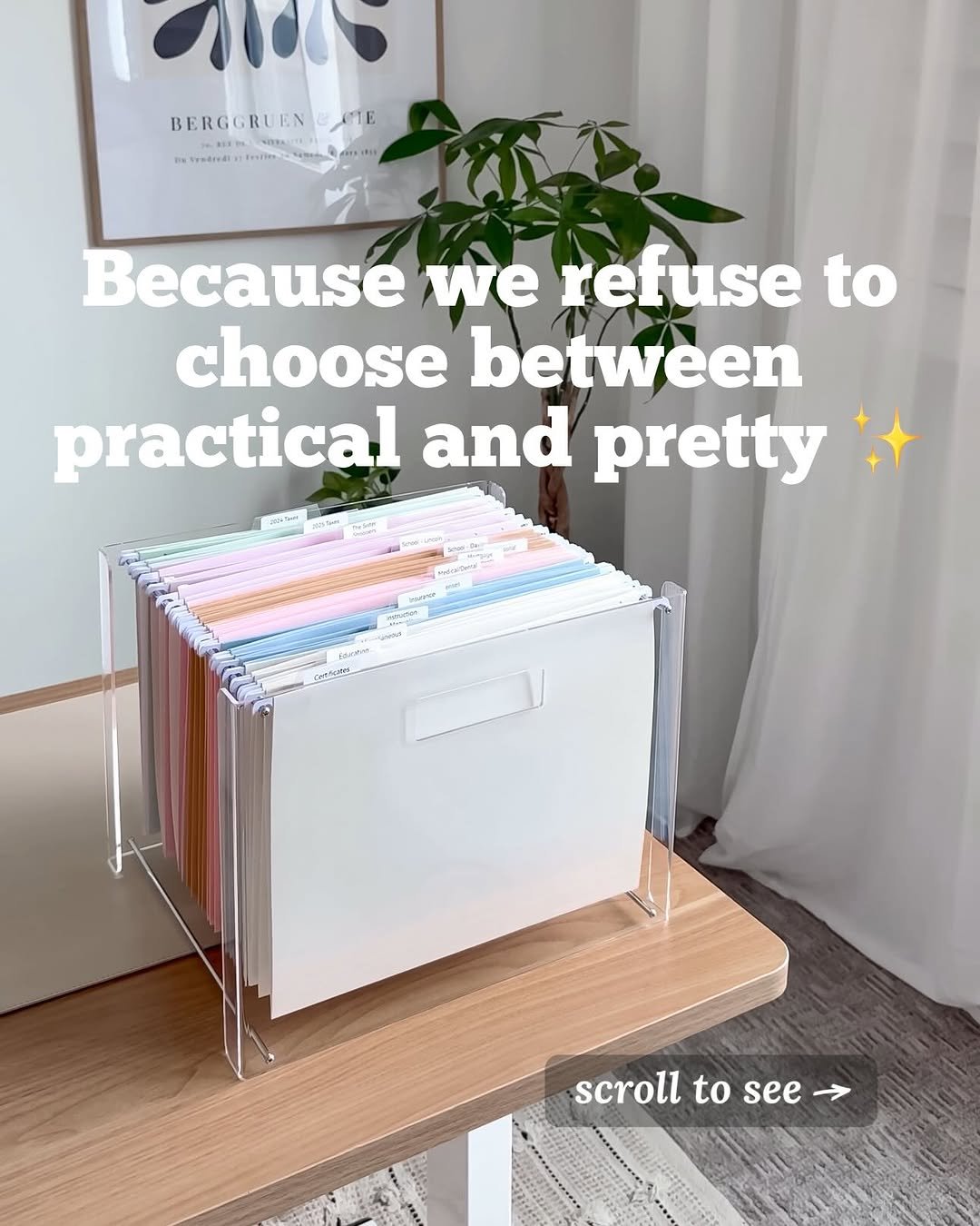 Photo by Karisa Udy | Kailye Adair on April 18, 2026. May be an image of rack, bureau and text that says 'od BERGG BERGGRUEN ATE w.... Smen 本 RUP tendavdi Frfle Because we refuse to choose between practical and pretty M scroll scrolltosee- to see'.