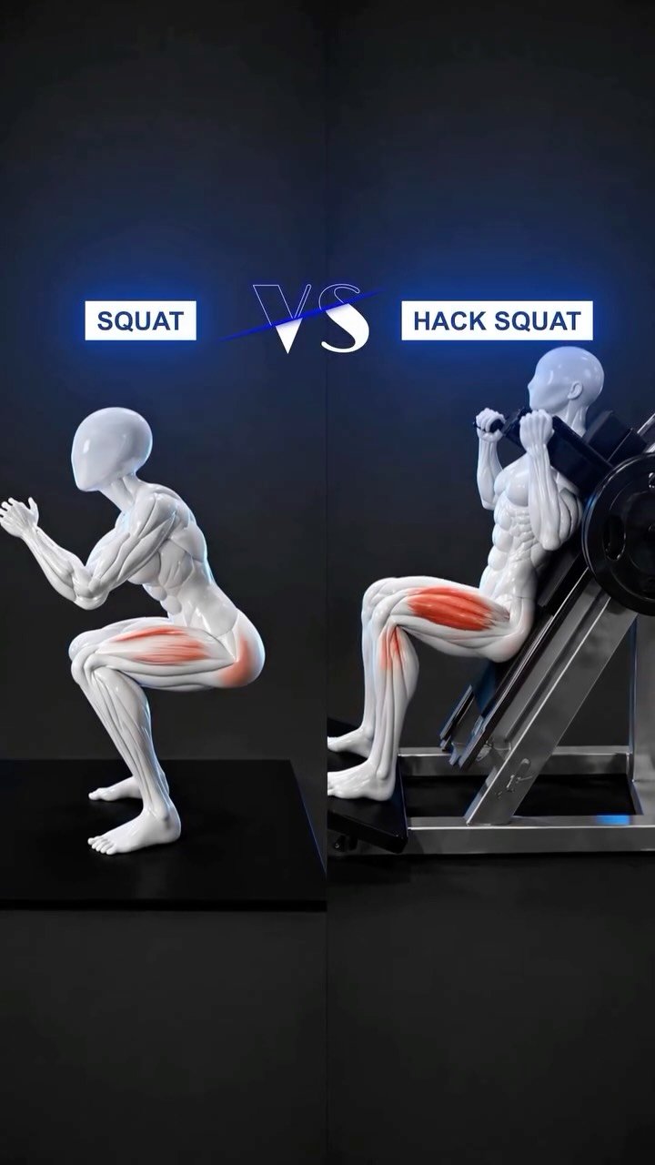 thesquatchallenge 게시물 이미지: Squat vs Hack Squat

Free vs fixed. Choose...