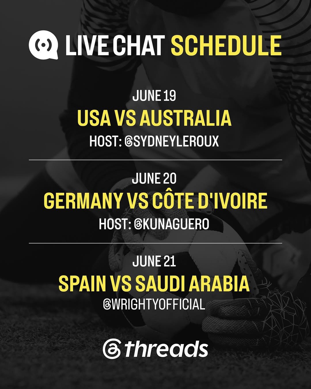 threads 게시물 이미지: Wake up babe, new Threads live chat schedule...