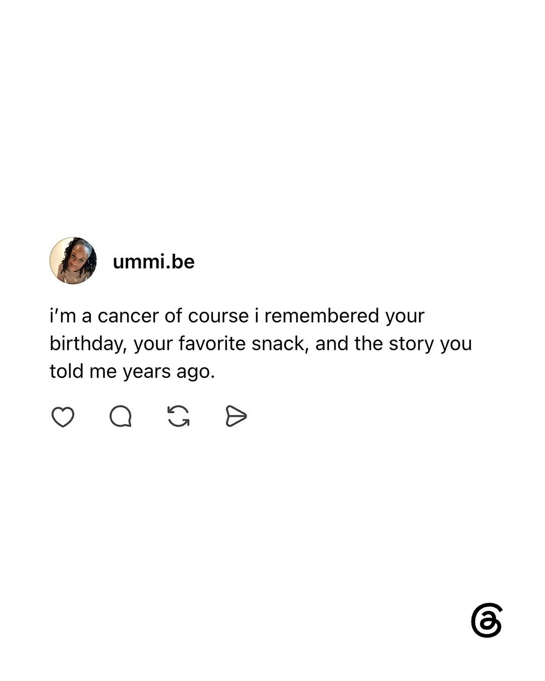 threads 게시물 이미지: Cancer season has entered the chat ♋️