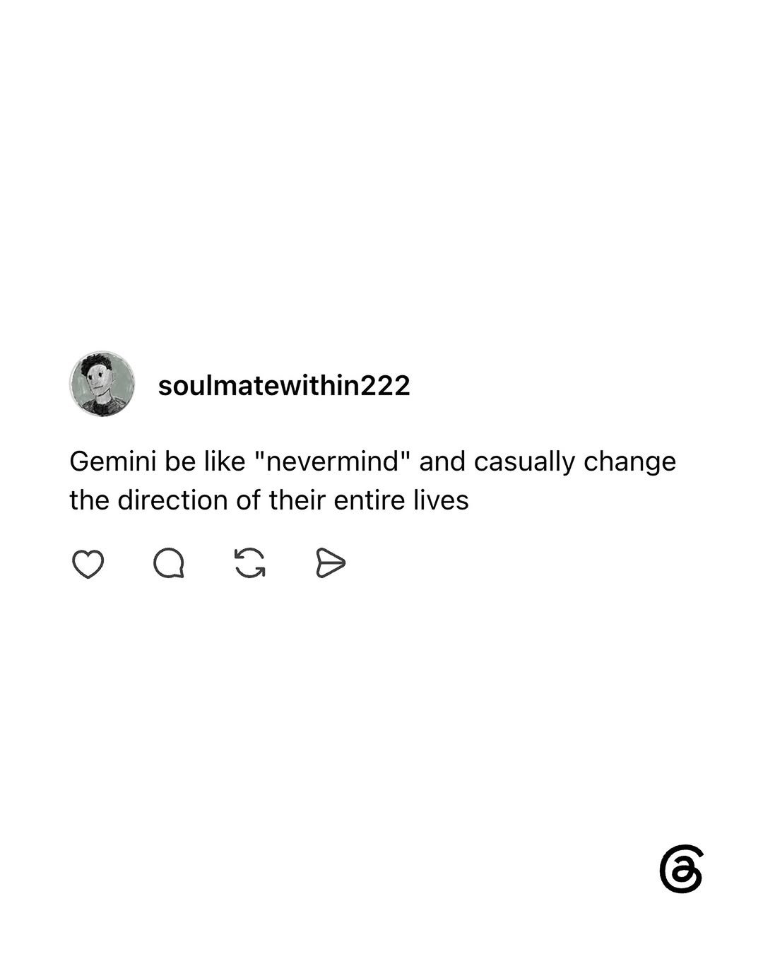 threads 게시물 이미지: Threads and a Gemini, but I think we might go...