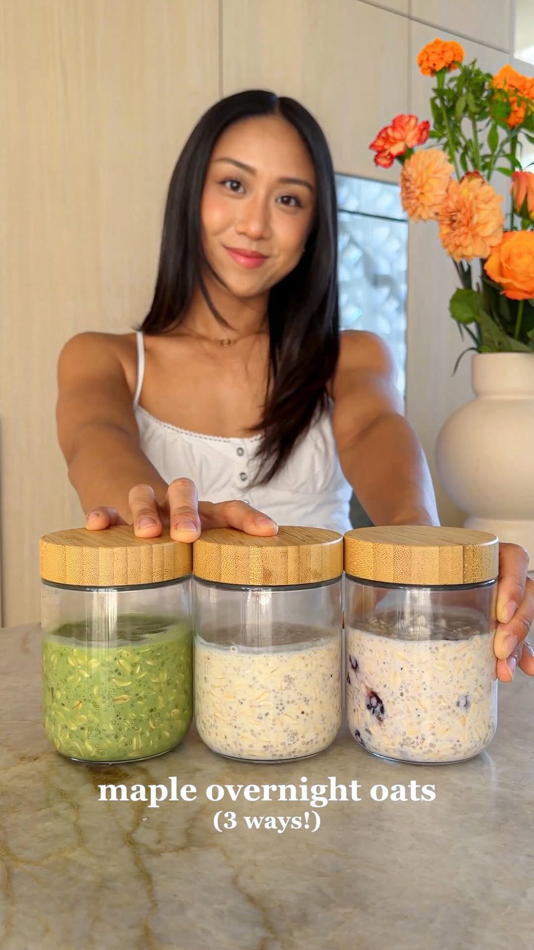 thrivingonplants 게시물 이미지: Maple Overnight Oats, 3 ways 🥣🍁 Comment...