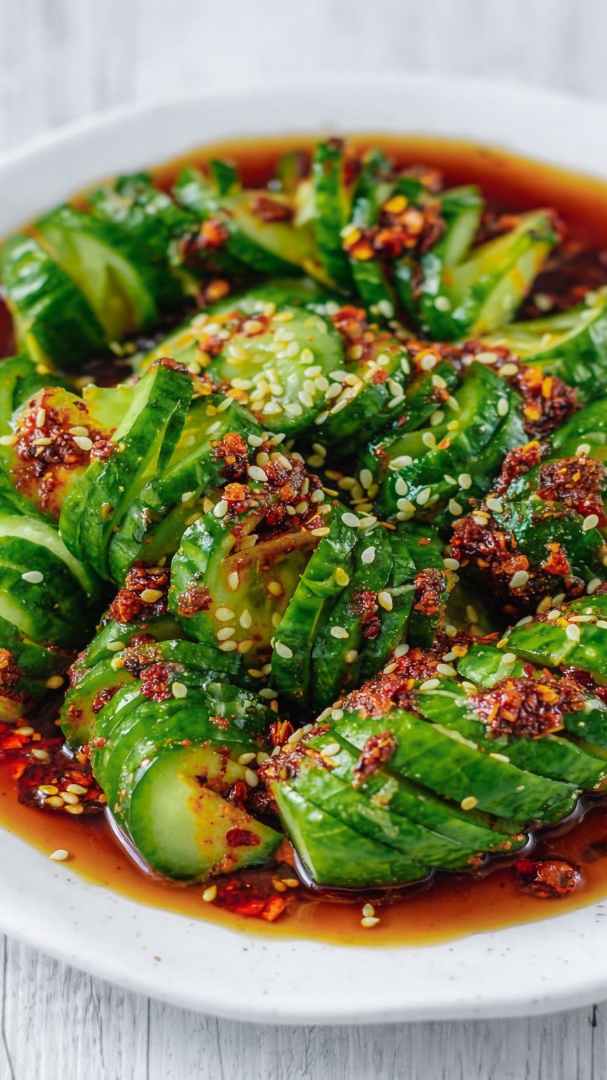 thrivingonplants 게시물 이미지: Chinese Cucumber Salad 🥒🥢 But make it a fun...