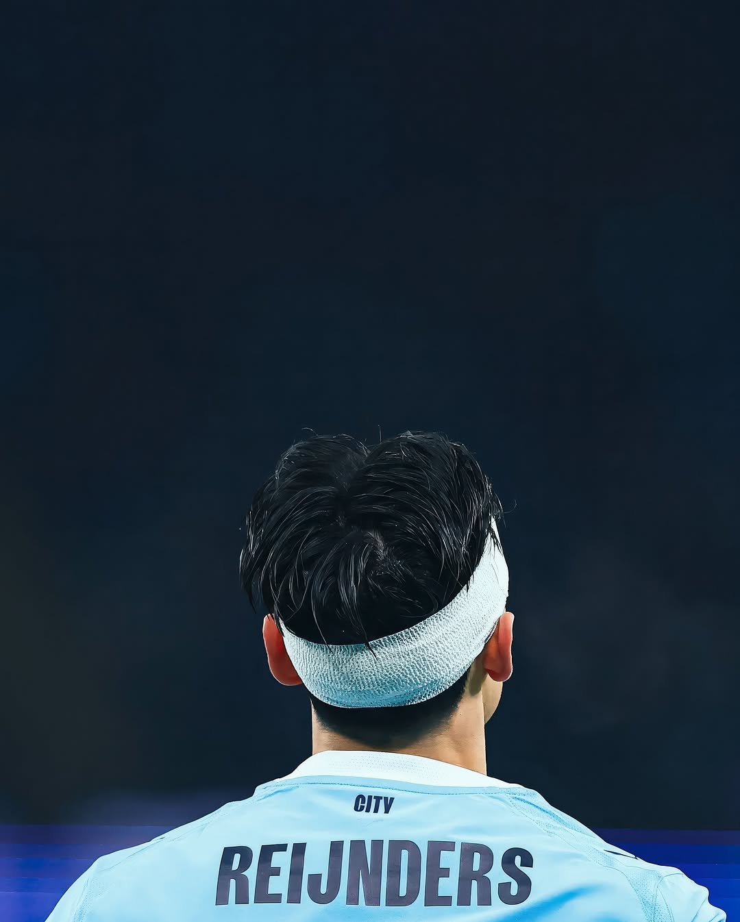 Photo shared by Tijjani Reijnders on January 29, 2026 tagging @mancity. May be an image of football, soccer, ball, sports equipment, stadium and text that says 'CITY REIJNDERS'.