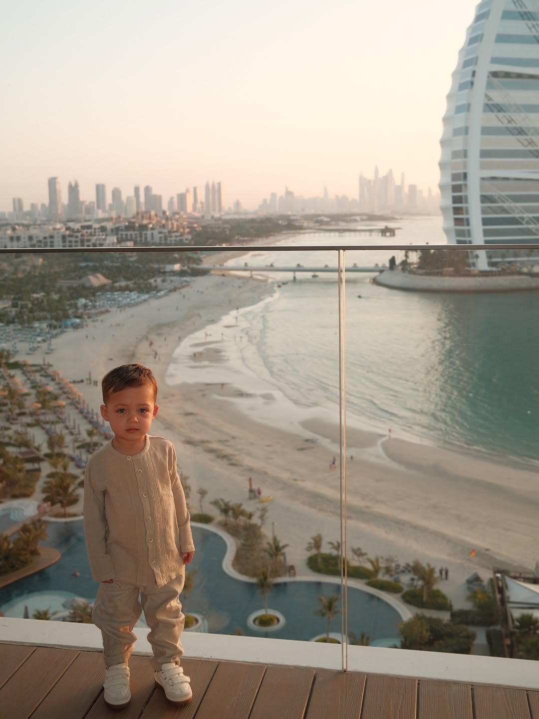 Photo shared by Marina Reijnders Gourgis on February 18, 2026 tagging @tijjanireijnders. May be an image of child, skyscraper and text.