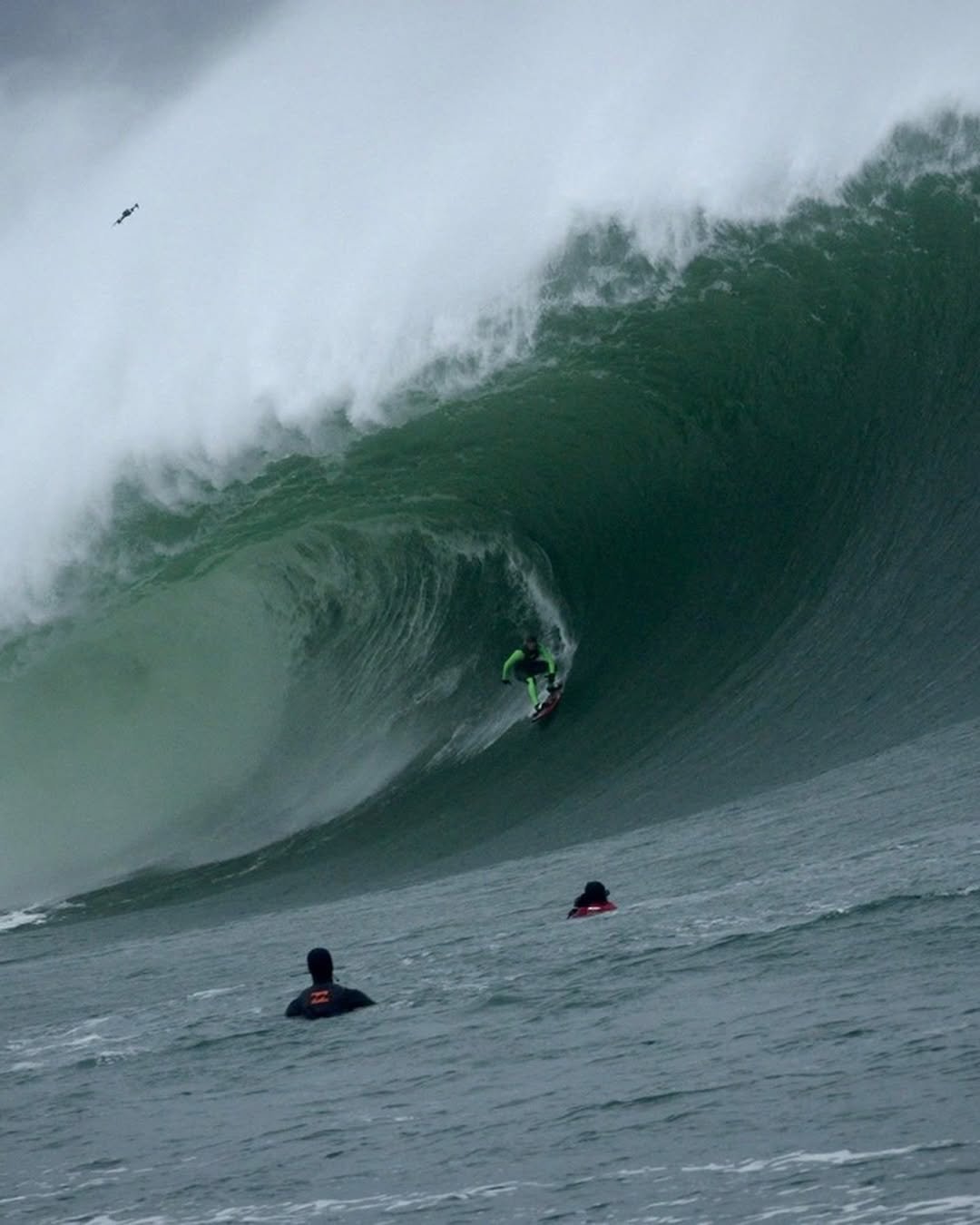 Photo shared by Tim Bonython’s SwellChasers on December 25, 2025 tagging @masonhycebarnes. May be an image of water and text.