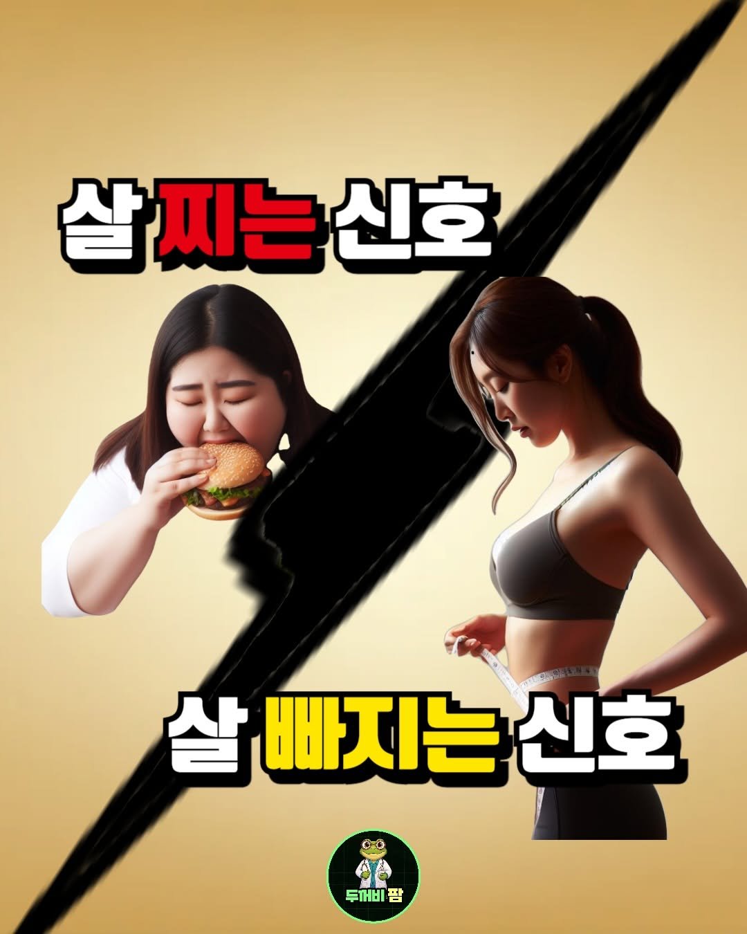 Photo by 영양제 디자이너,  두꺼비팜🐸 on January 13, 2026. May be an image of text that says '살찌는신호 살 살찌는 신호 살 살빠지는신호 빠지는 신호 PUNA A 두꺼비찜 팜'.