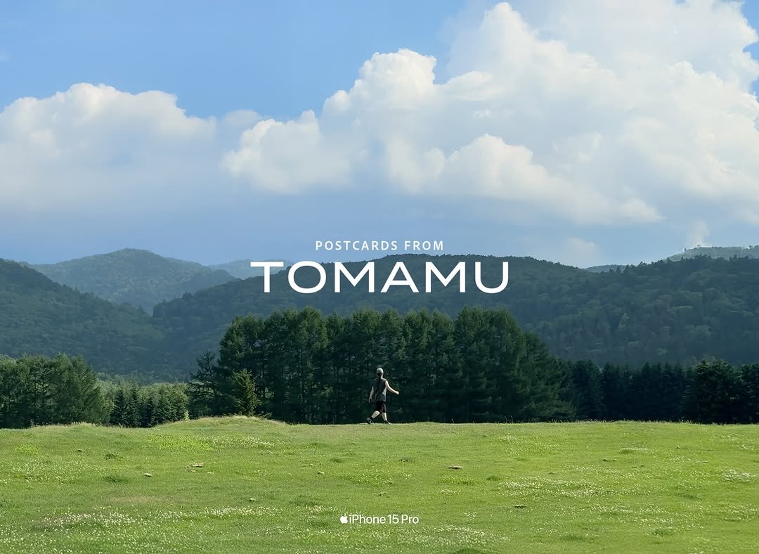 Photo shared by 토비 | 여행하는 프리랜서 on July 26, 2025 tagging @clubmedhokkaido. May be an image of 1 person, poster, outdoors and text that says 'POSTCARDS FROM TOMAMU iPhone #iPhone15Pro 15 Pro'.