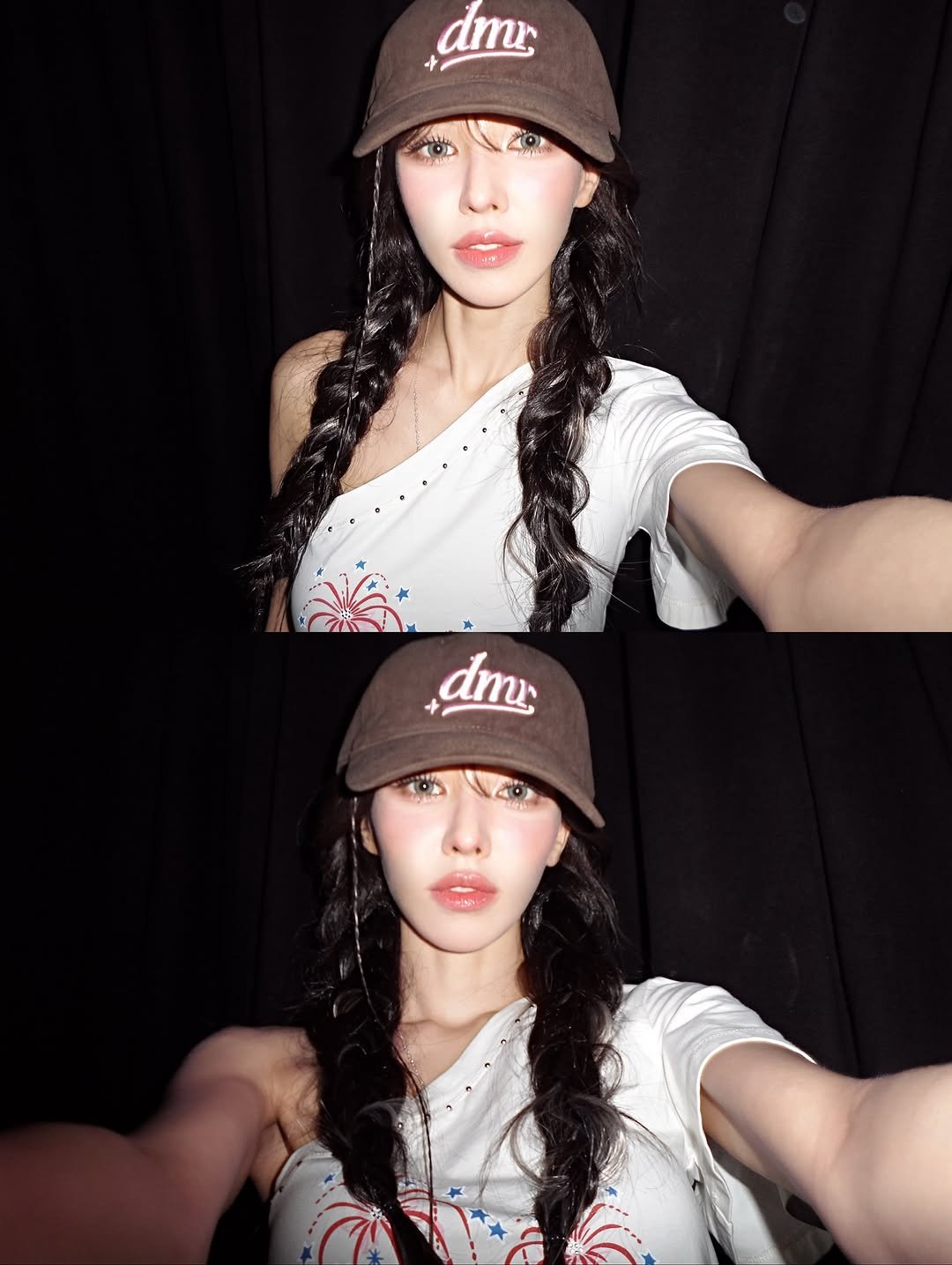 Photo shared by Wendy on November 04, 2025 tagging @youuu_o2, @kitts_yuna, and @mykolabymev. May be an image of one or more people, hair, hat, top and text that says 'am e dm dm'.