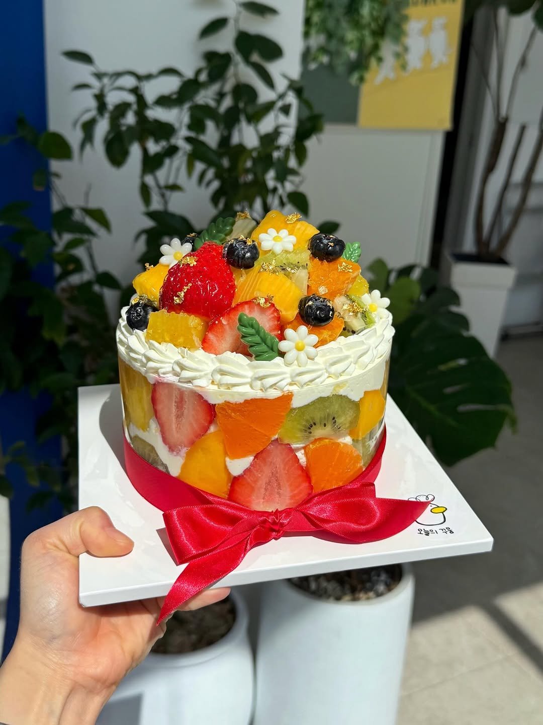 Photo by 오늘의 꾸움 / 𝘛𝘖𝘋𝘈𝘠 '𝘚 𝘋𝘙𝘌𝘈𝘔  남양읍 베이커리 맛집 on April 21, 2026. May be an image of cake, strawberry, whipped cream, fruitcake, cheesecake, fruit cocktail and text that says '大種 오늘의무 우용 모늘의'.