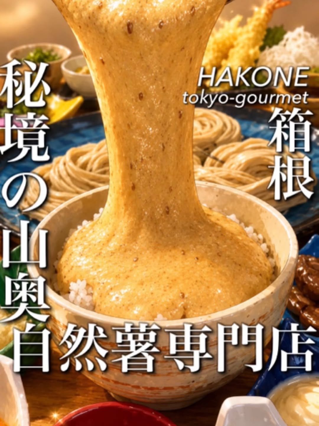 tokyo_highcosper_gourmet 게시물 이미지: 秘境の山奥にある有名人がお忍びで訪れるじねんじょ専門店

箱根の自然に囲まれた場所で味わうのは...