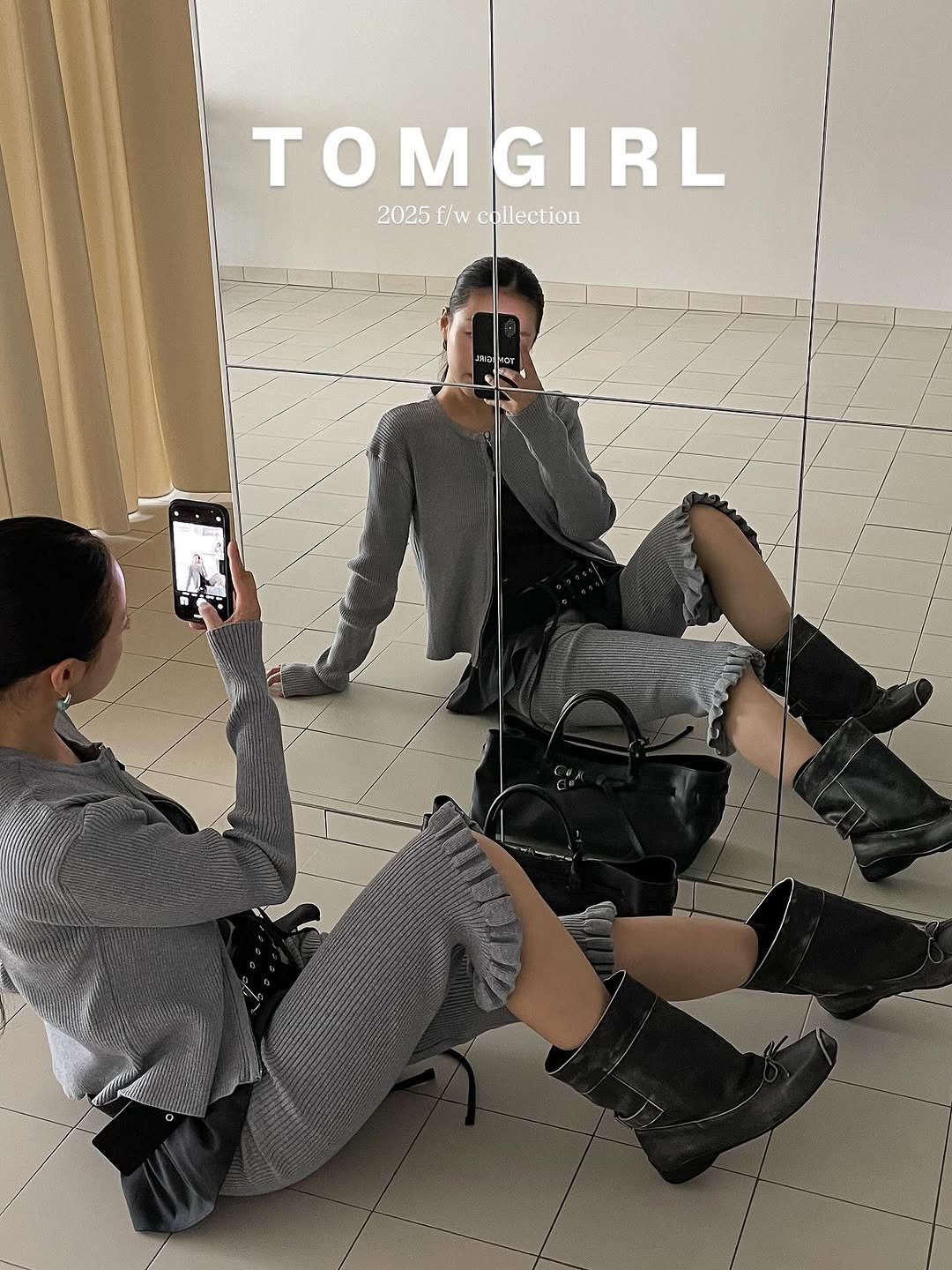 Photo by 톰걸 TOMGIRL on September 28, 2025. May be an image of 2 people and text that says 'TOMGIRL M GIRL Tom T Ο 2025 f/w 2025f/w.collection co ollection лa ΠΔιΜΟ vor'.