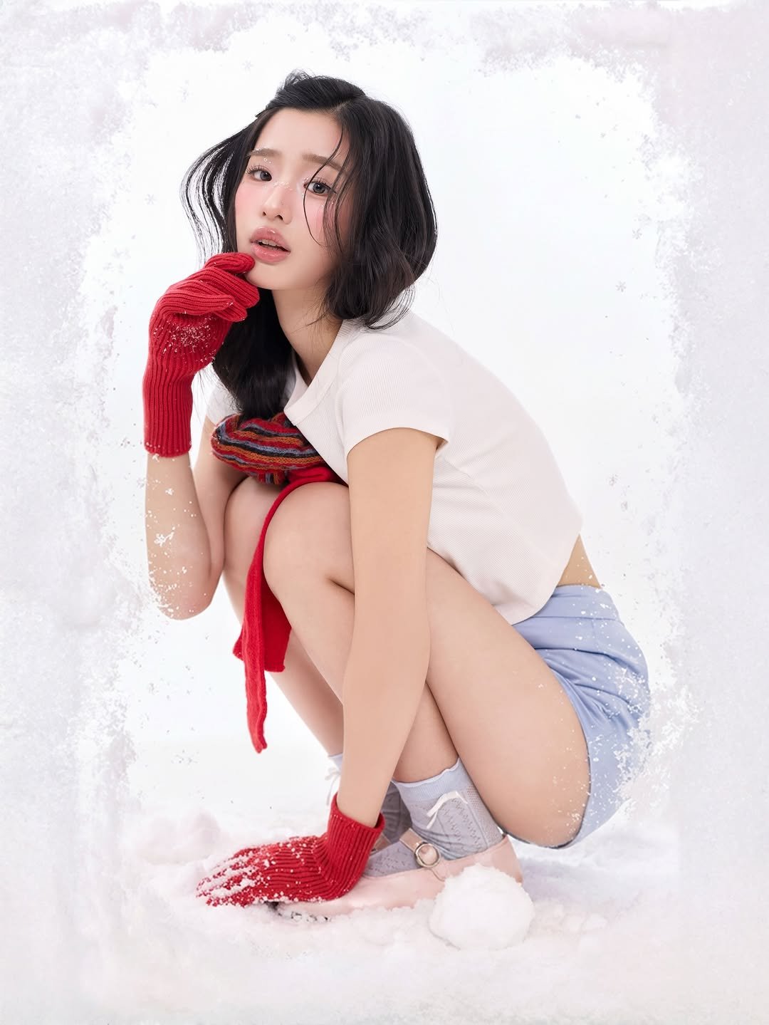 Photo shared by ตู / t u on December 24, 2025 tagging @pongberryz, @sup.wong, @yokkyy49, and @s.spritenarakza. May be an image of one or more people, makeup, snow and text.