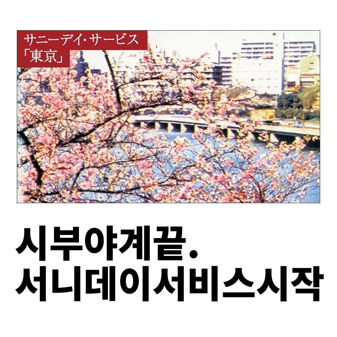 Photo by 탑스터 on June 29, 2025. May be an image of text that says 'サニーディ・サービス サービス 「東京」 P- 시부야계끝. 서니데이서비스시작'.