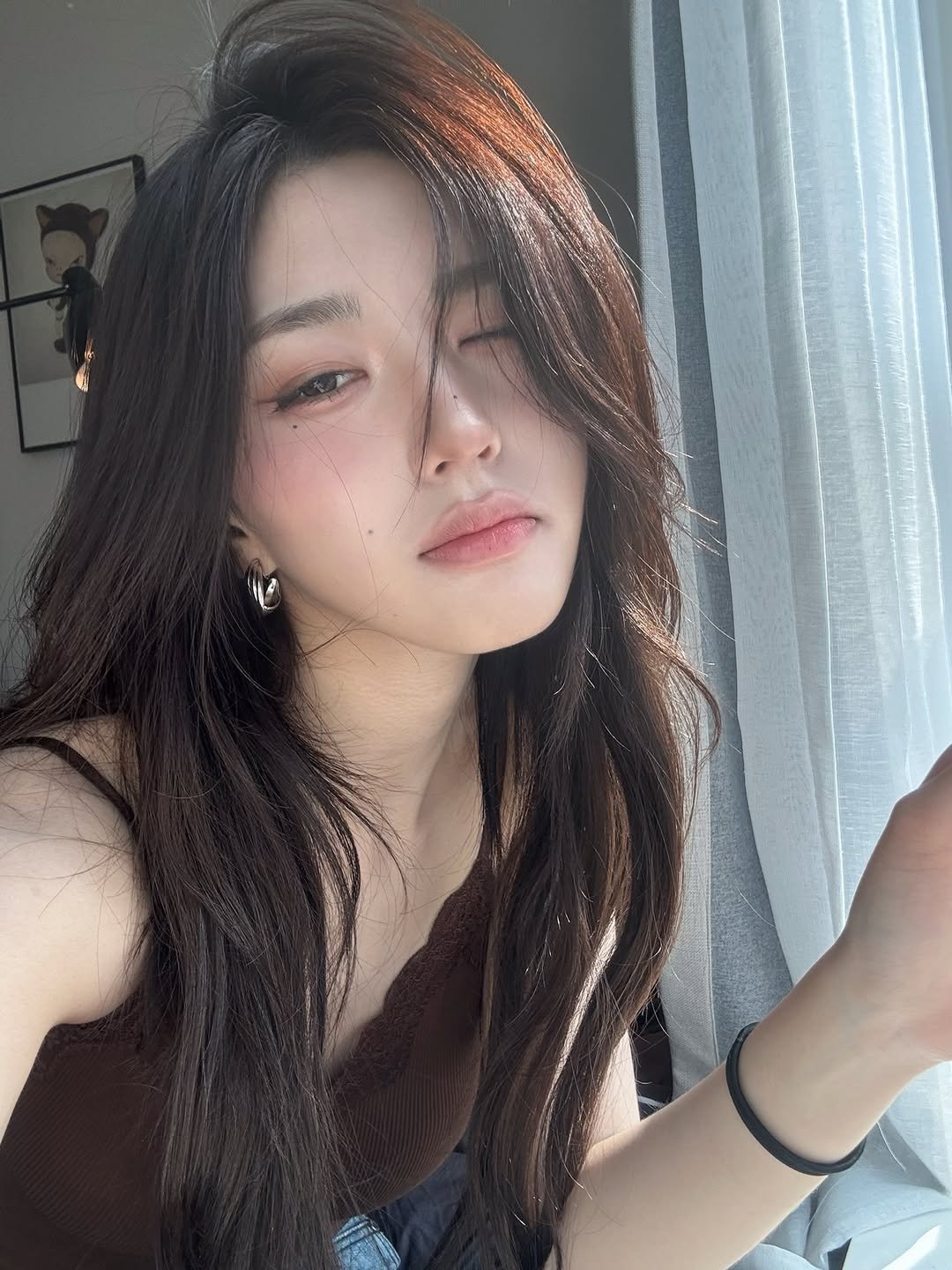 Photo by tripleS official on March 27, 2026. May be a selfie of one or more people, long hair and text.