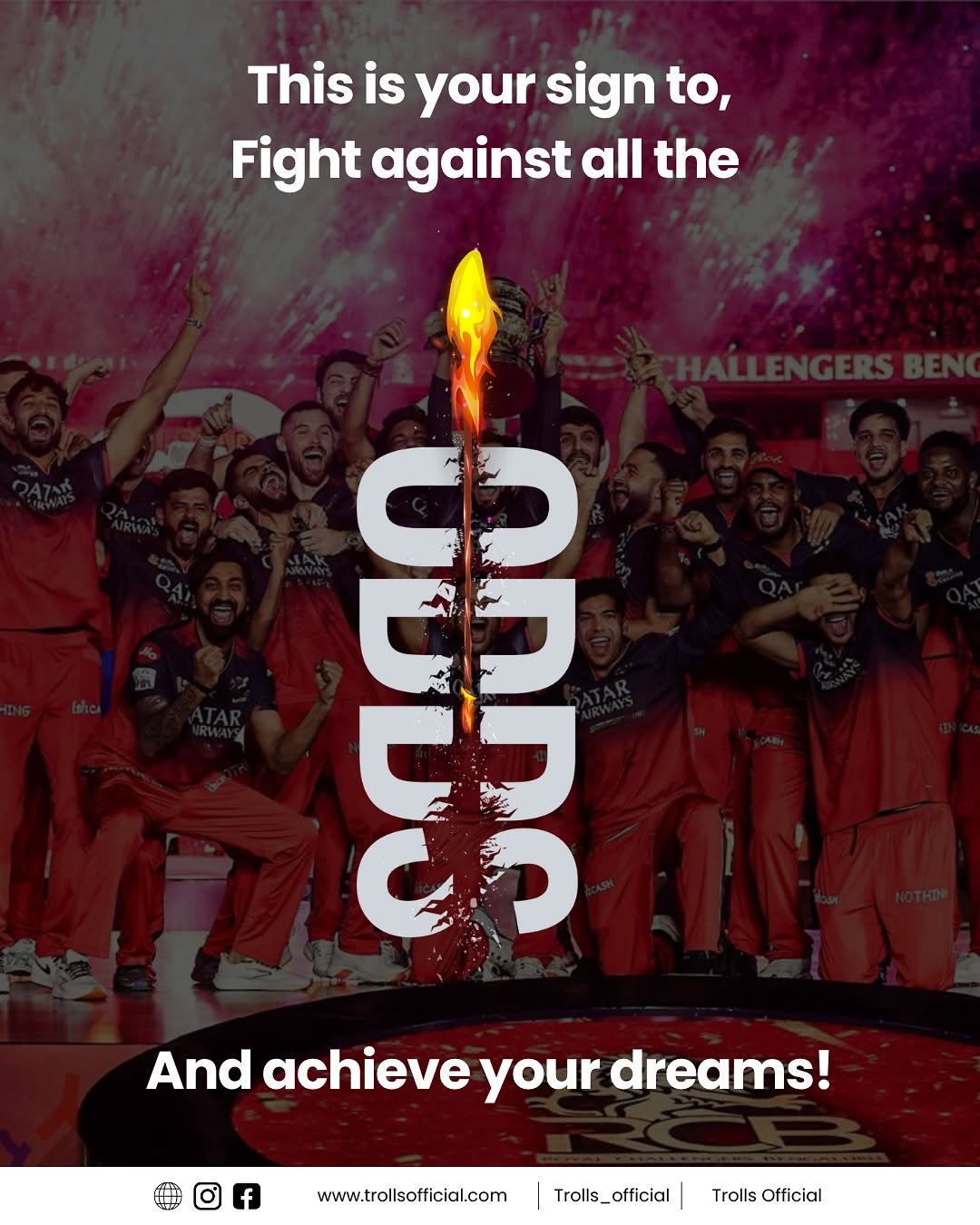 Photo by Trolls Official on October 02, 2025. May be a graphic of 5 people, magazine, poster, banner and text that says 'This is your sign to, Fight against all the ဌည ស្ន あ And Andachieveyourdreams! achieve your dreams! f www.trollsofficial.com Trolls_official Trolls Official'.