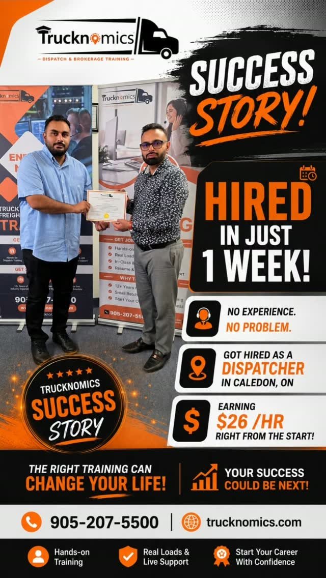 truck_nomics 게시물 이미지: 🚛 SUCCESS STORY | Hired in Just 1 Week!...