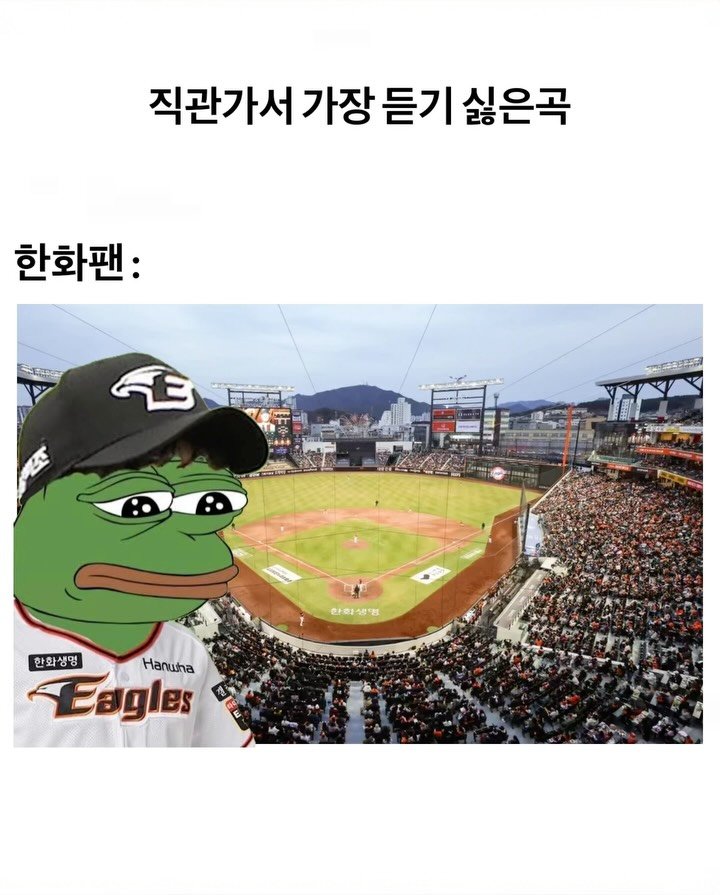 tteolgong_sam 게시물 이미지: 직관가서 가장 듣기 싫은 노래

#한화이글스 #야구 #kbo #공감